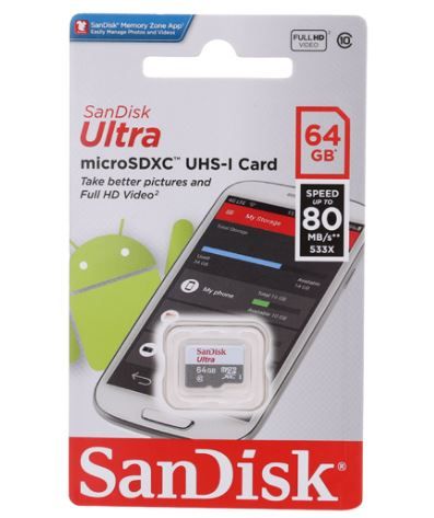 Thẻ Nhớ SanDisk microSD Ultra 64GB Class 10